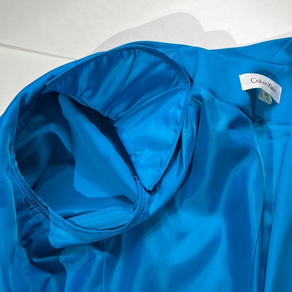 Calvin Klein Suits bright blue open hang blazer sz 14 NEW! spring sunmer - Picture 6 of 7